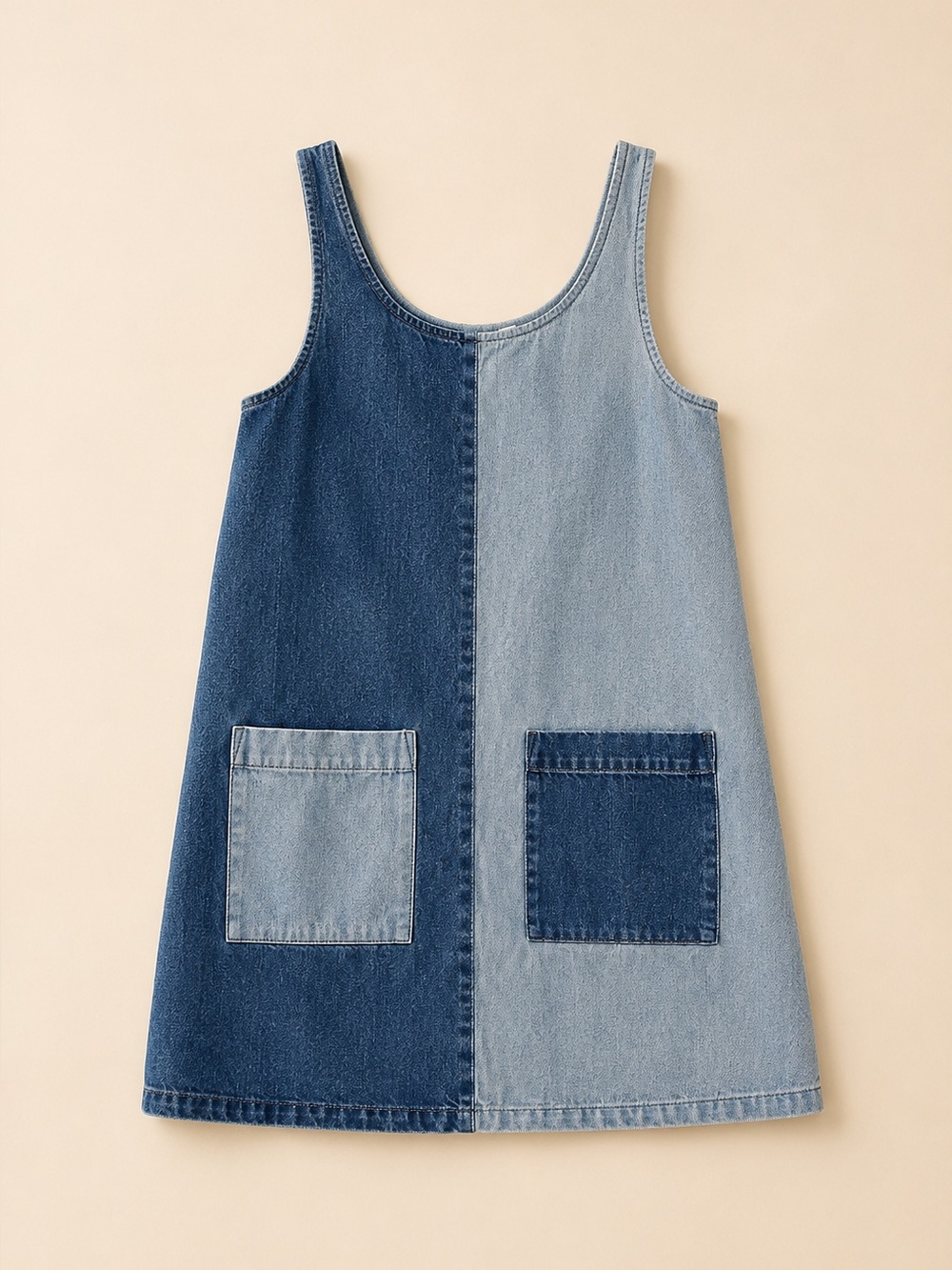 Anthropologie Carleen Patchwork Denim Mini Dress | Medium (6–8)